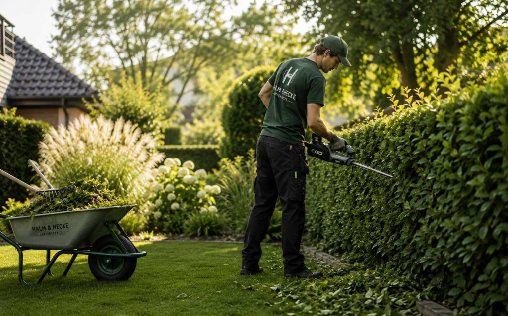 Gartenservice Rosengarten, Schnitt einer Hecke